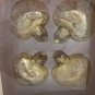 Gold Heart Glass Ornaments