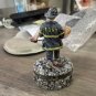 Firefighter Hinged Trinket Box - Resin - Has Statue of Liberty and Flag inside