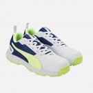 PUMA CRICKET HIGH RUN SHOES (WHITE/BLAZING BLUE/FAST YELLOW)