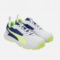 PUMA CRICKET HIGH RUN SHOES (WHITE/BLAZING BLUE/FAST YELLOW)