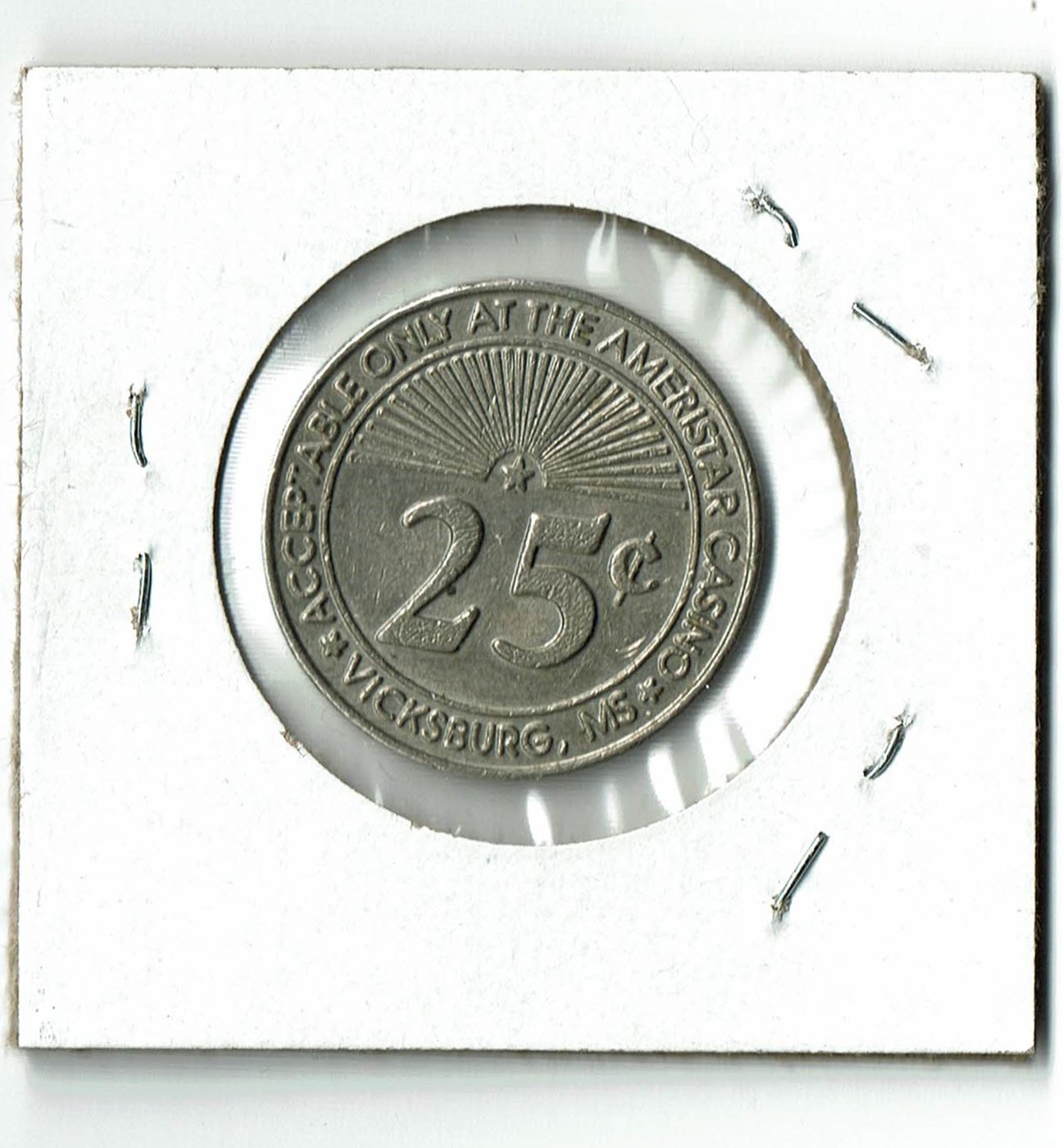 Ameristar casino vicksburg mississippi 25 cents chip token