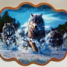 Openwork panel "Running wolves"