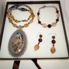 Opal set (necklace, bracelet, earrings)