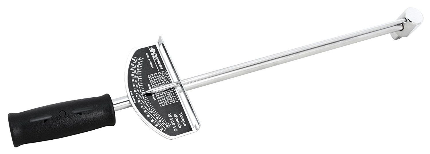 Performance Tool M195 080 in/lb & 07 Newtonmeter Beam Style Torque Wrench