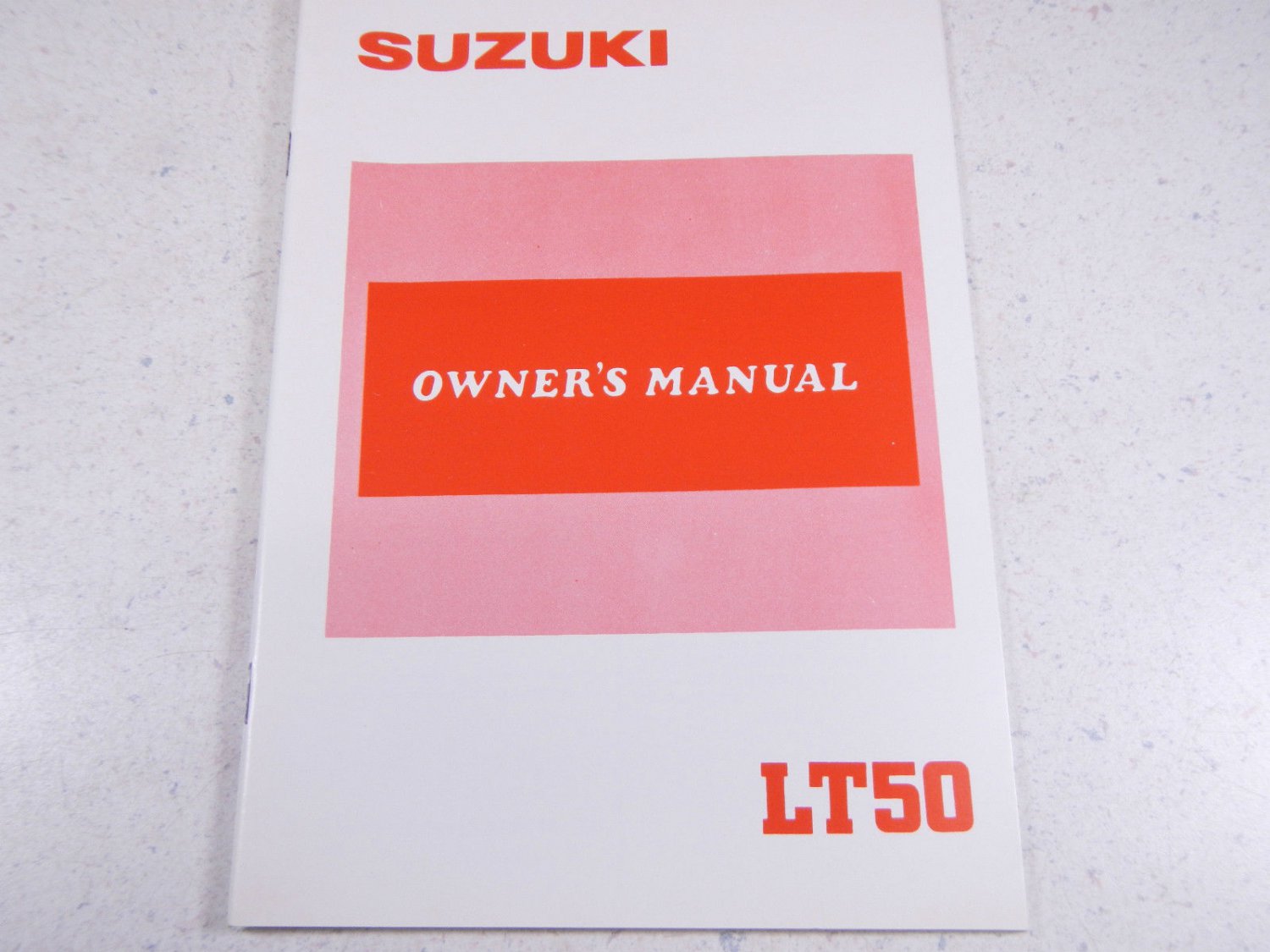 86 SUZUKI LT50 OEM NOS ORIGINAL DRIVER'S OWNER'S MANUAL 1986 LT 50 #2