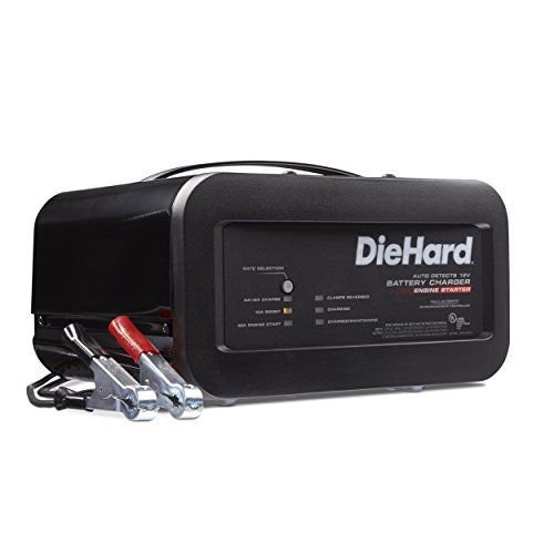 DieHard 71323 Shelf Smart Battery Charger Engine Starter 12 Volt 2/6A