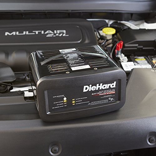 DieHard 71323 Shelf Smart Battery Charger Engine Starter 12 Volt 2/6A