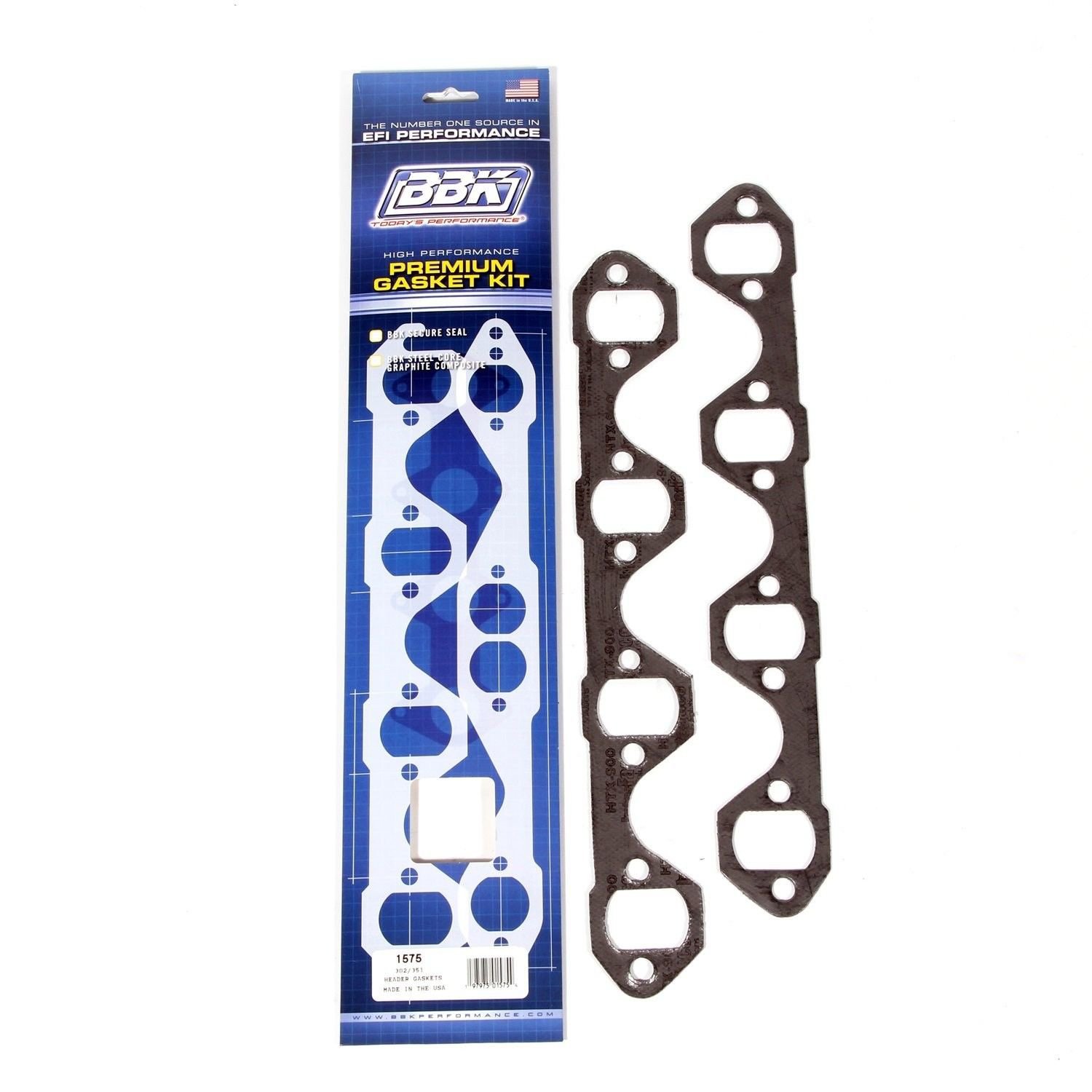 BBK 1575 15/8" Premium Exhaust Header Gaskets Kit for Ford 302/351 (Pair)