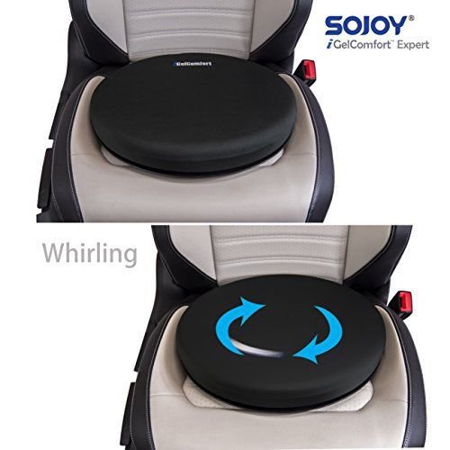 Sojoy Deluxe Gel Swivel Seat Cushion Featured with Memory Foam