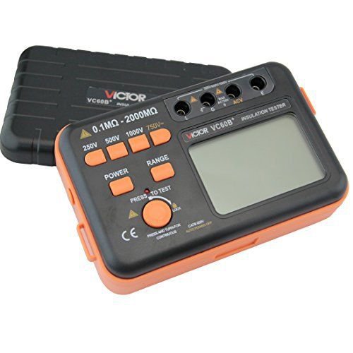 Megaohmmetro Digitale VC60B - Tester Resistenza Isolamento 200MΩ/2GΩ Con Tensioni 250V/500V/1000V - Foto 6