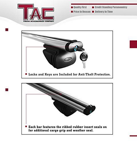 Tac 48 Crossbars Aluminum Roof Rack Top Rail Locking Luggage Carrier