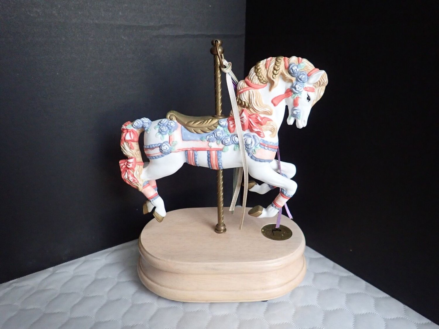 Prettique 8" Carousel Horse Collectible Music Box Mardi Gras