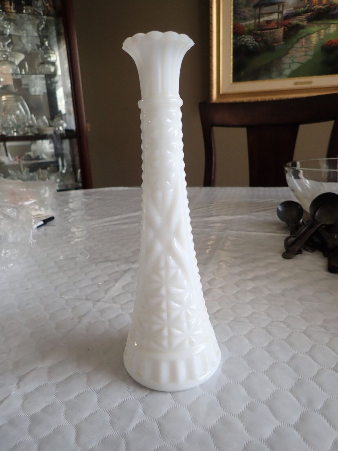 Anchor Hocking 1071 Milk Glass 5" Bud Vase