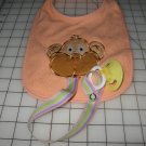 Monkey Binky bib