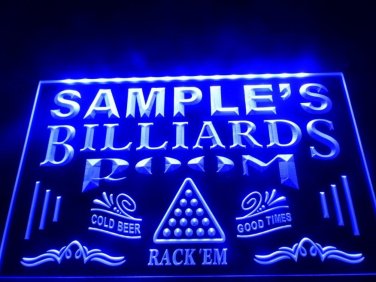 Name Personalized Custom Billiards Pool Bar Room LED Neon Light Sign