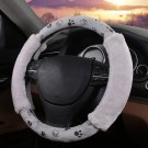 Cute Plush Gray Car Steering Wheel Covers 4 Types Available And Price Product