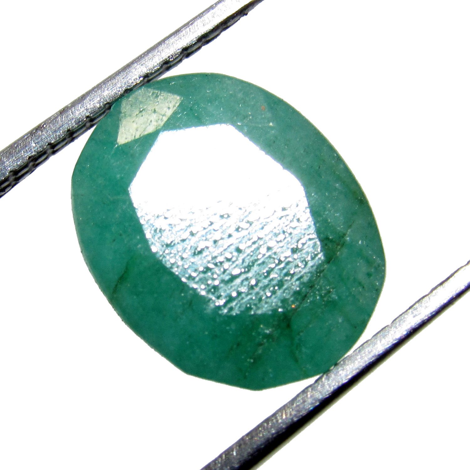 3.25Cts Natural Oval Cut Translucent Colombian Green Emerald Gemstone ...