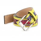 Moschino Printed Logo Be Fantasy Leather Belt