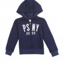 Girls aéropostale 4-6x french terry zip hoodie with glitter patch logo