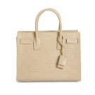 Saint Laurent Baby Sac De Jour Croc-Embossed Leather Tote