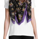 COACH Dog Flower Patchwork Cotton & Silk Scarf