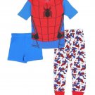 Boys spider-man 4-10 3pc pajama set