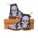Flower Skull Martin Boots For Women
