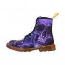 Purple Skull Martin Boots For Women