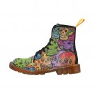 Polychrome Skull Martin Boots For Women