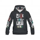 Work Hard Play Harder All Over Print Hoodie for Men (USA Size)