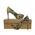 Flower Skull Women's High Heels