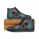 Colorful Skull Women's Classic High Top Canvas Shoes