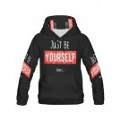 Just Be Yourself All Over Print Hoodie for Men (USA Size)