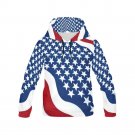 American Flag Waving In The Wind All Over Print Hoodie for Men (USA Size)