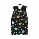 Gold Blue White Star Fabric Backpack