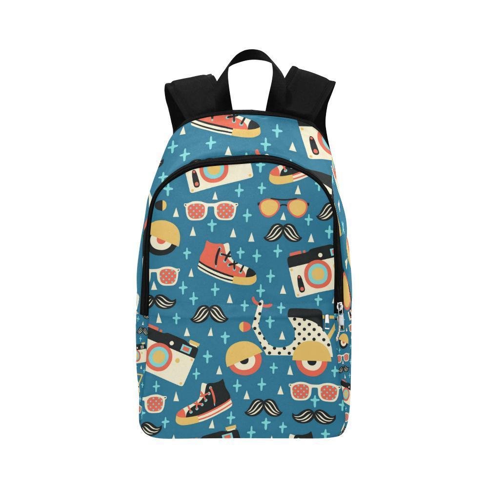 Hipster Seamless Pattern Fabric Backpack