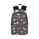 Skulls, Stars, Knives, Keys and Hearts Fabric Backpack
