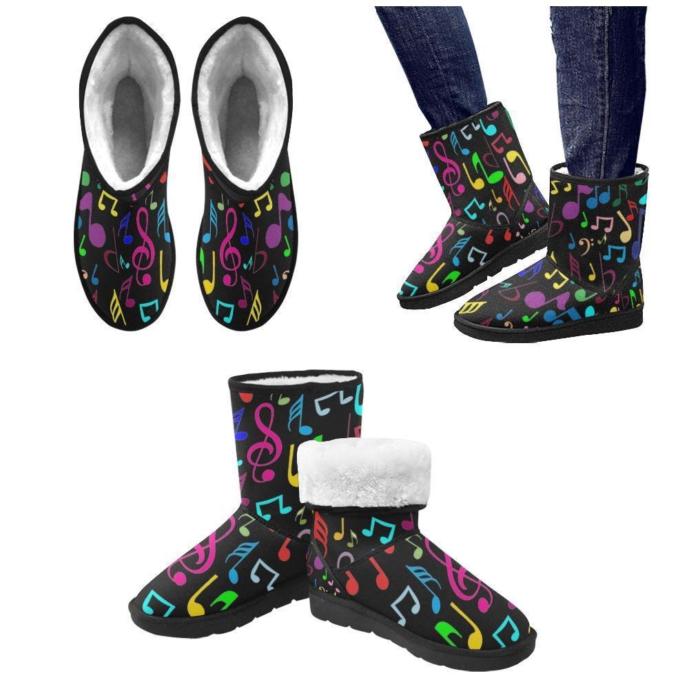 LIU Music Notes Bunte Noten Custom High Top Unisex Snow Boots