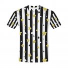 Black, White And Gold Stars Patterns All Over Print T-Shirt for Men (USA Size)
