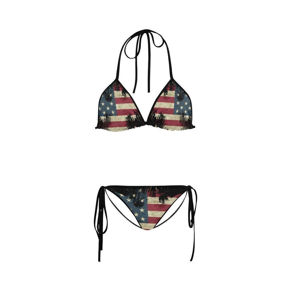 American Flag Eagle Custom Bikini Swimsuit