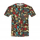 English Letters Graffity All Over Print T-Shirt for Men (USA Size)