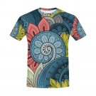 Seamless Floral Pattern Paisley Garden Style All Over Print T-Shirt for Men (USA