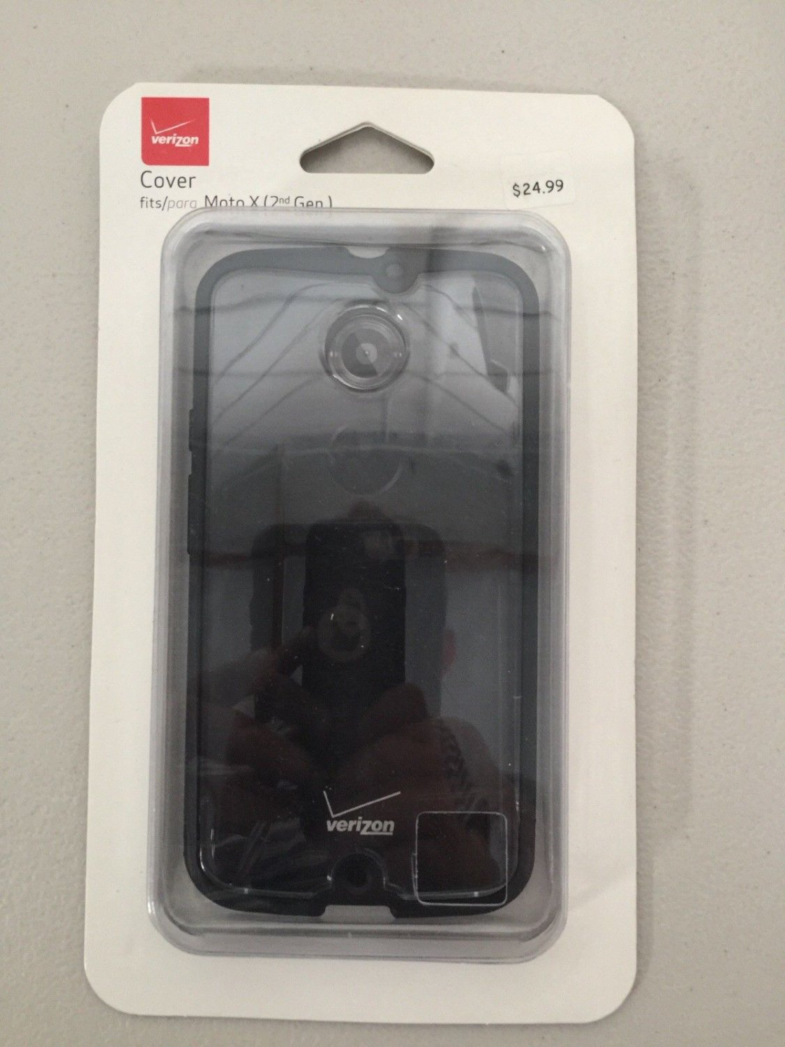 Verizon Clear Shell Case With TPU For Motorola Moto X (2nd Gen)  Clear/Black