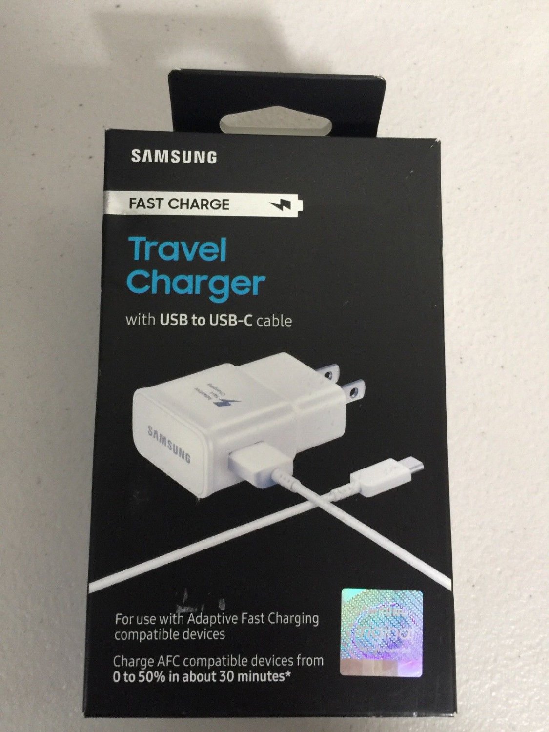 Samsung Adaptive Fast Charge Wall Charger With USB-C cable for Galaxy S8, S8+
