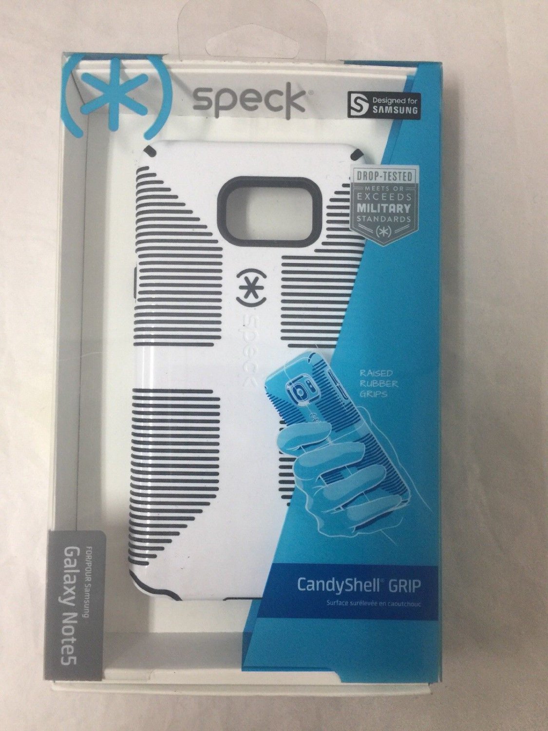 Speck CandyShell Grip Case for Samsung Galaxy Note 5 - White/Black 73067-1909