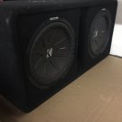 KICKER CompR Dual 12" Dual-Voice-Coil 2-Ohm Subwoofers with Enclosure - Black