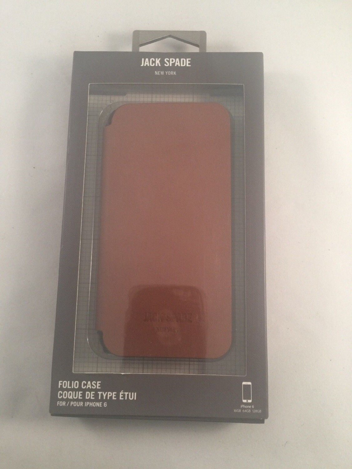 JACK SPADE Folio Case Apple iPhone 6&6s Fulton Leather Tan JSIPH-003-FTBCCO