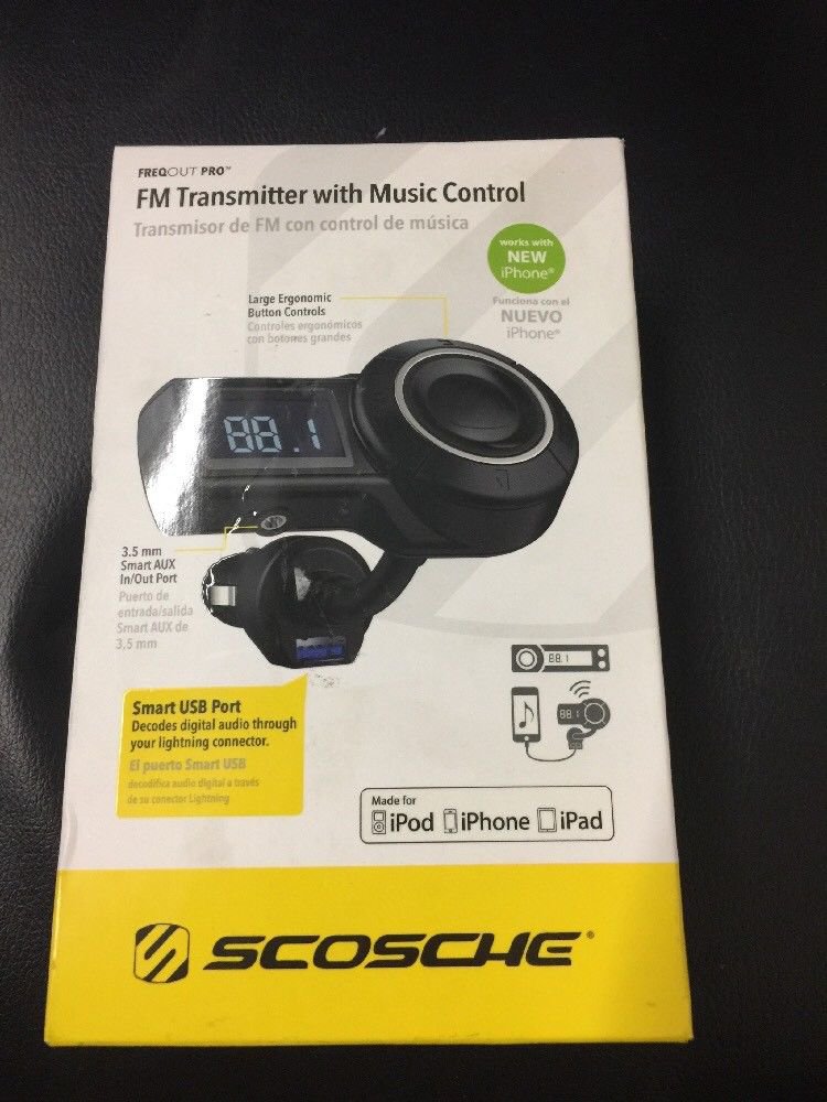 SCOSCHE FreqOut Pro Universal Digital FM Transmitter with Built-In USB Chargi...