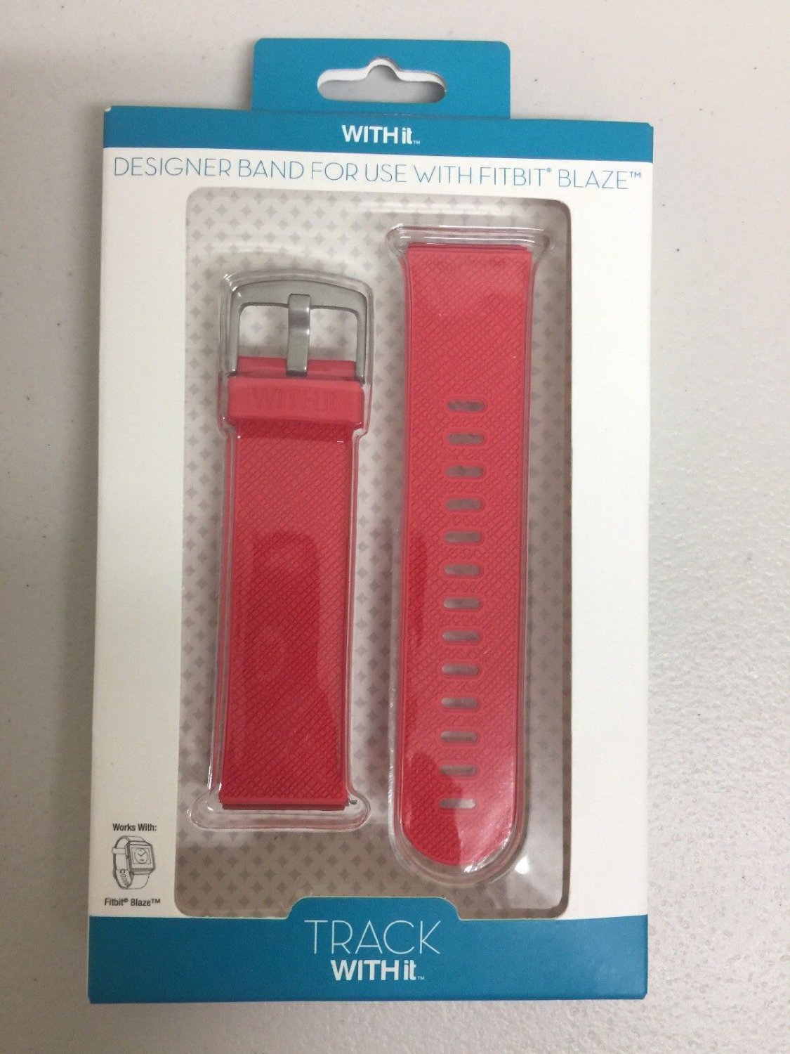 WITHit - Watch Strap for Fitbit Blaze - Safiano red