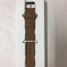 Monowear - Watch Band for Apple Watch™ 42mm – Brown w/ Matte Silver MWLTBR22MTSI